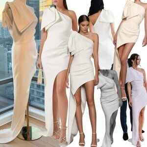 🆕 BRONX & BANCO 🧿 NWOT Stella Asymmetrical Bridal Gown, White - Sz XL / US 10